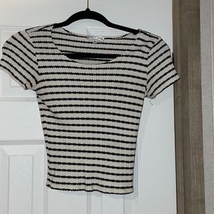 FITZ + EDDI - B&W Striped Top Size S